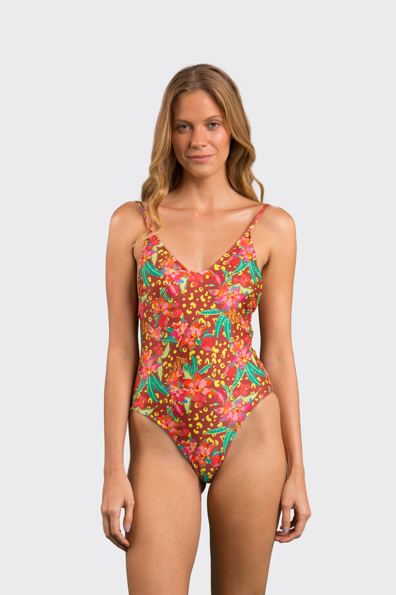 Model Front: Rio De Sol One-Piece Tropics Hype