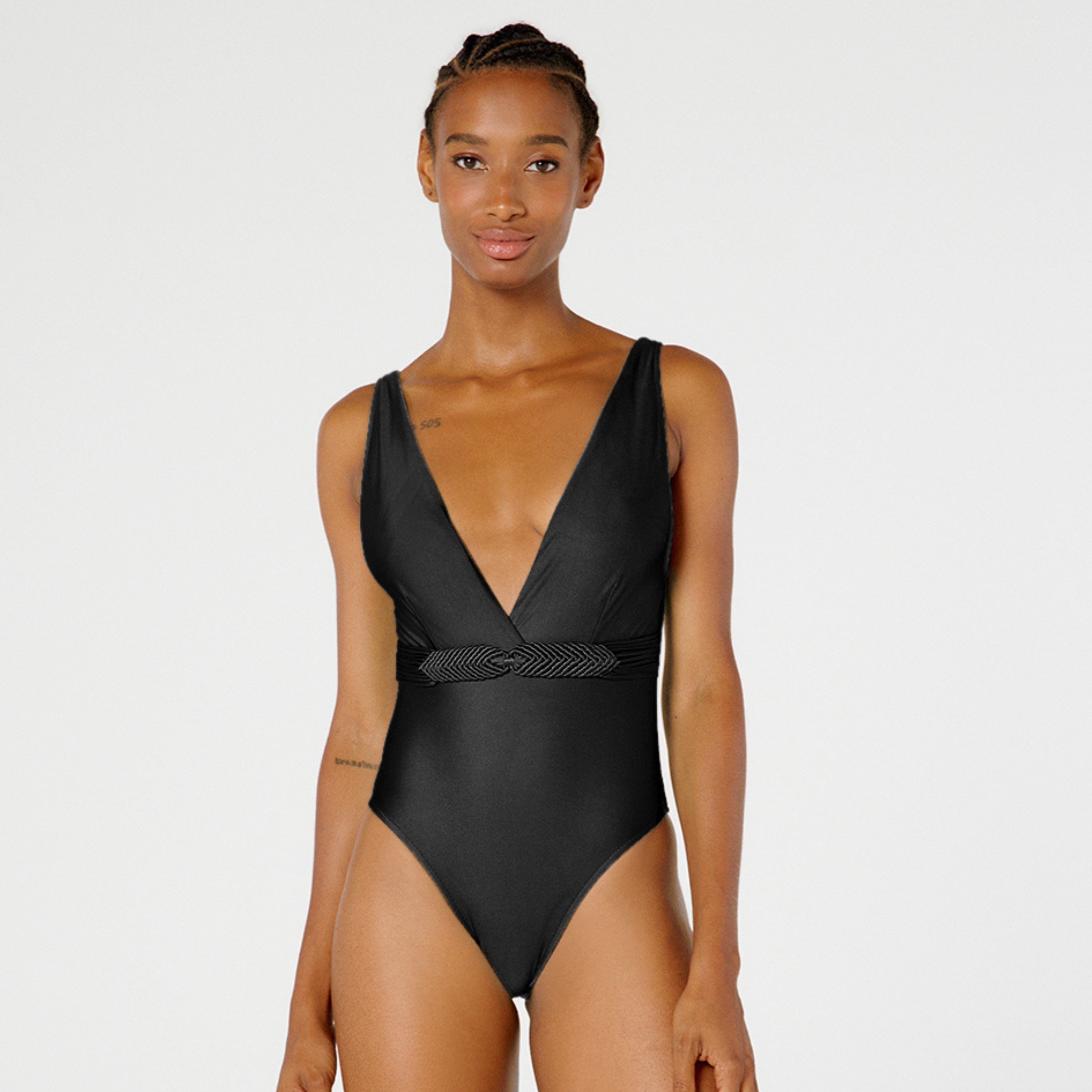 Blueman Maio Ilha Bela Preto: Textured One-Piece Swimwear with Brazilian  Coverage - Black, UPF 50+ – Rio Swim Shop