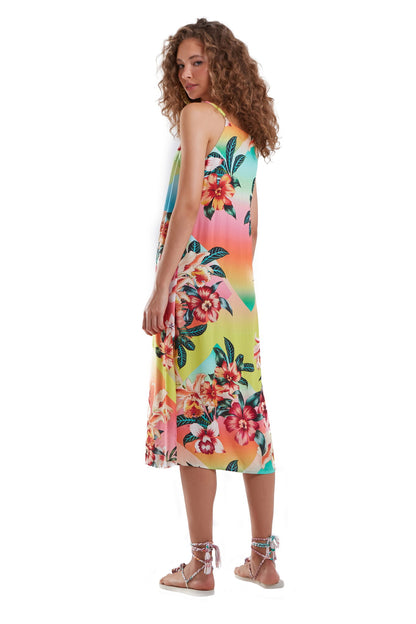 Model Back: Blueman Midi Dresses Mikaela Flower Power