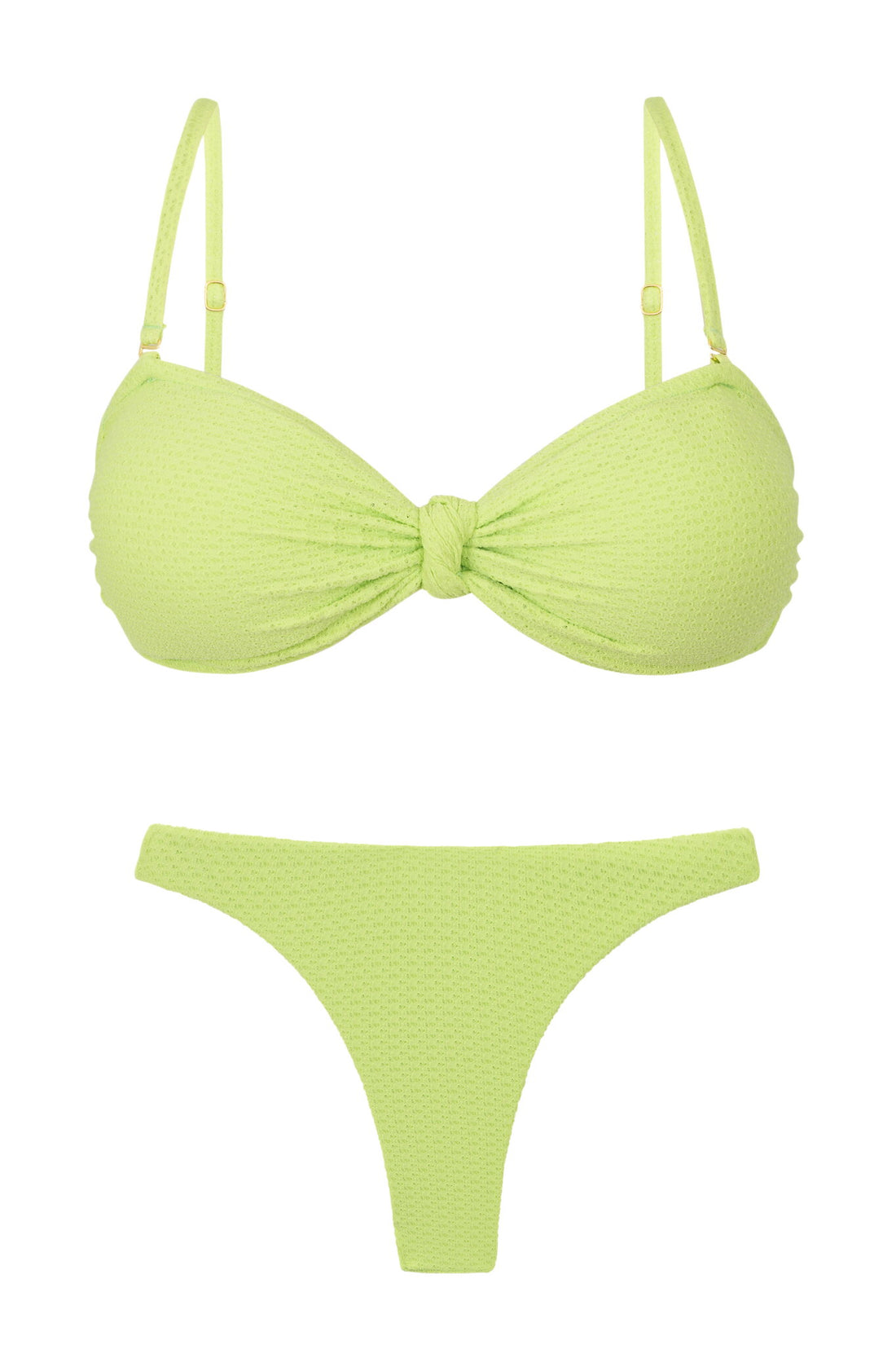 Product Front: Rio De Sol Two Piece Swimwear Set Bora-Citrus Bandeau-Joy Leblon-Fio