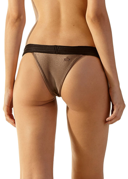 Image 05: Blueman Bikini Bottoms Bottom Matelasse Caramelo Preto