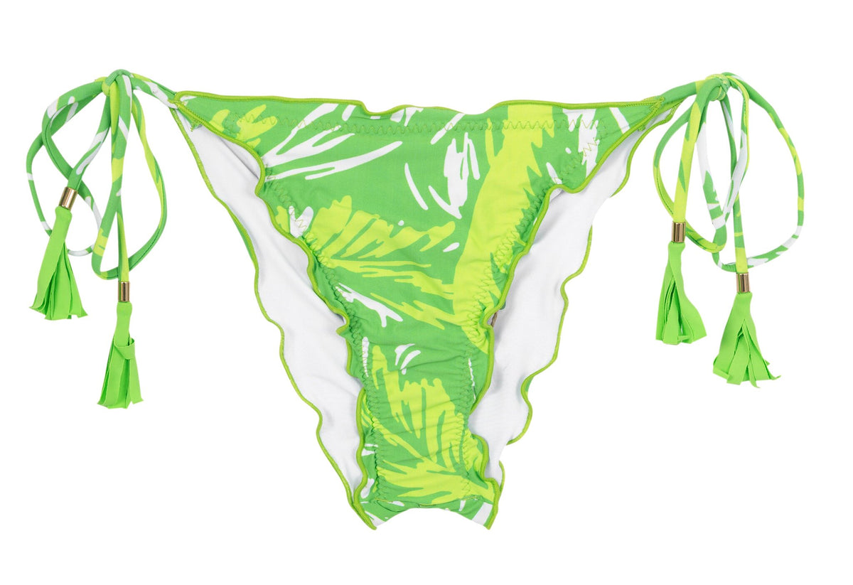 Product Front: Rio De Sol Bikini Bottoms Bottom Green-Palms Frufru