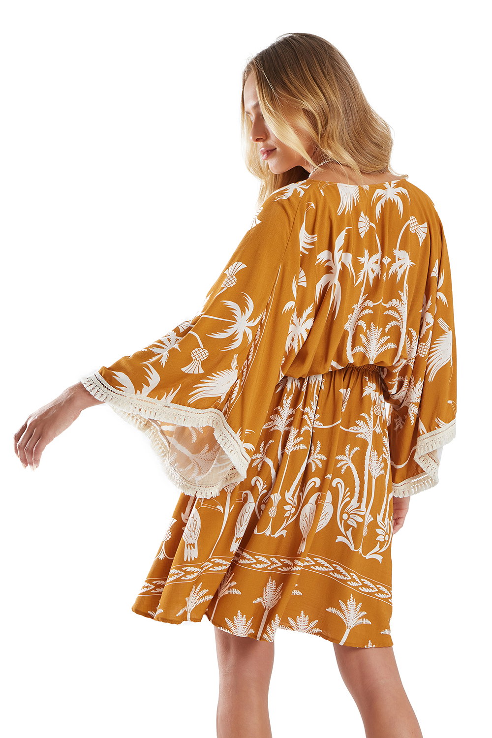 Image 04: Blueman Mini Dresses Vestido Kaftan Curto Tucanus
