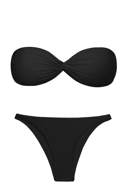 Product Front: Rio De Sol Two Piece Swimwear Set Nero Twist Leblon
