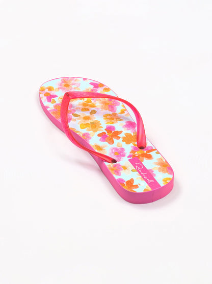 Image 04: Rio De Sol Flip-Flops Ditsy-Sky Slim