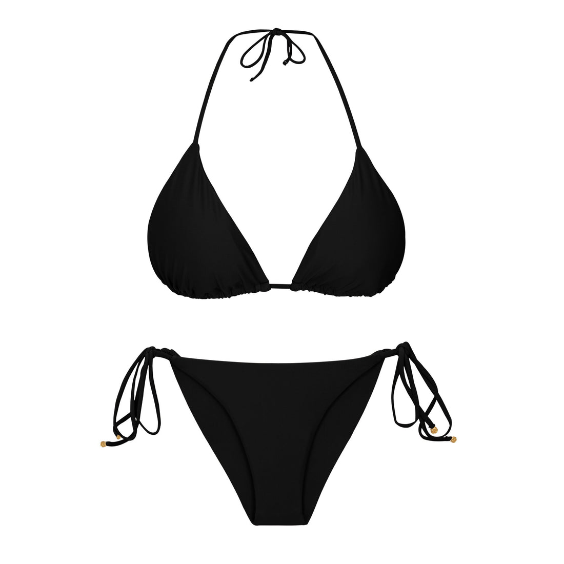 Product Front: Rio De Sol Two Piece Swimwear Set Touch-Black Tri-Inv Cheeky-Tie