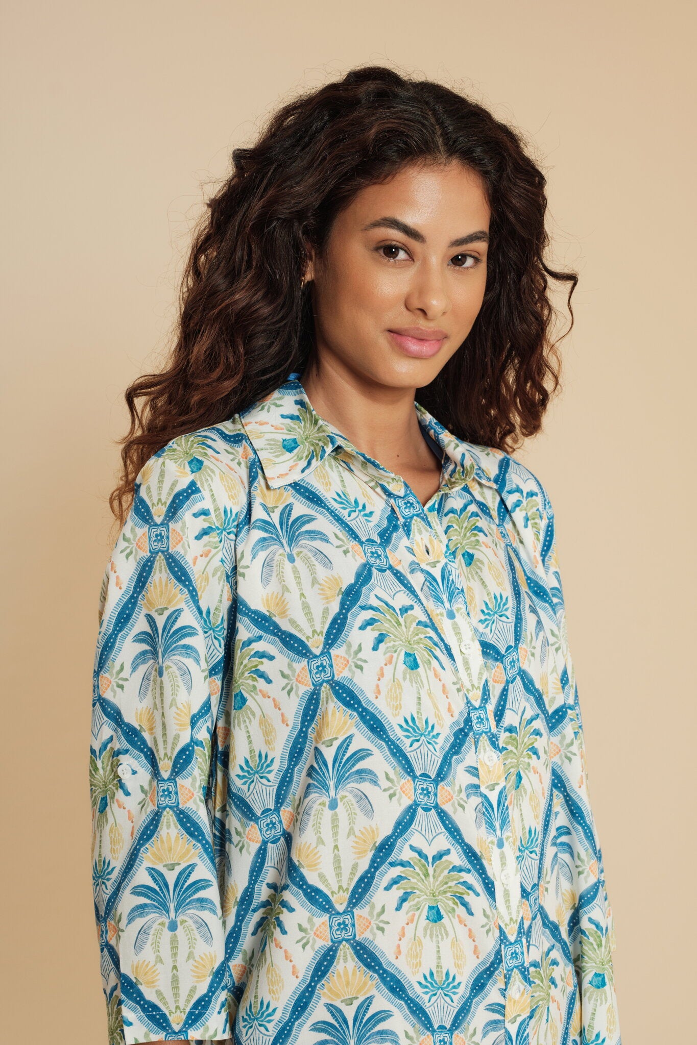 Image 02: Blueman Shirtdress Azulejo Chemise Mg