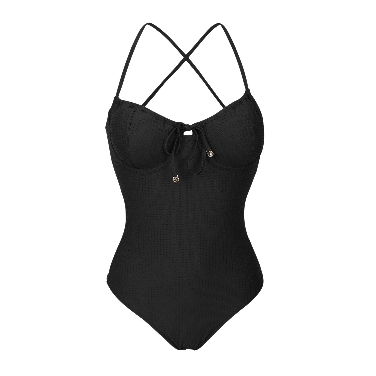 Product Front: Rio De Sol One-Piece Dots-Black Julia