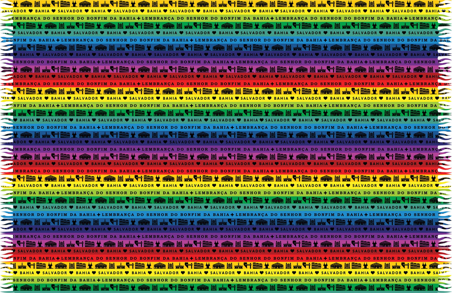 Product Front: Bali Blue Pareo Fitinha Salvador Rainbow