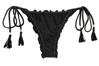 Product Front: Rio De Sol Bottom Bottom Shimmer-Black Frufru-Fio