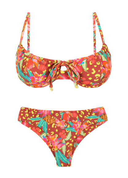Product Front: Rio De Sol Two Piece Swimwear Set Tropics Balconet-Tie Ciao