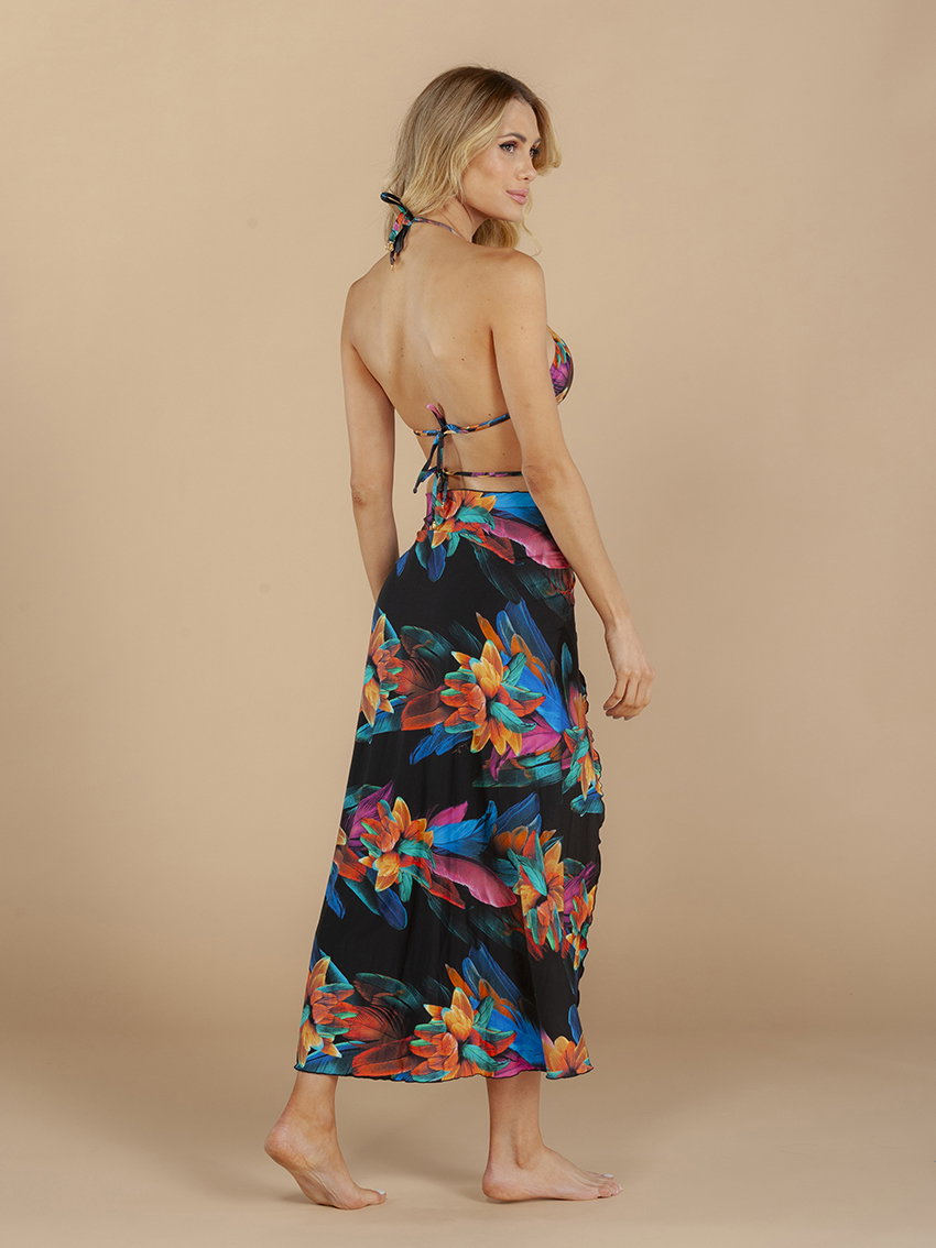 Image 05: Lua Morena Midi Dress Multiformas Argola Uv Brinco Preto