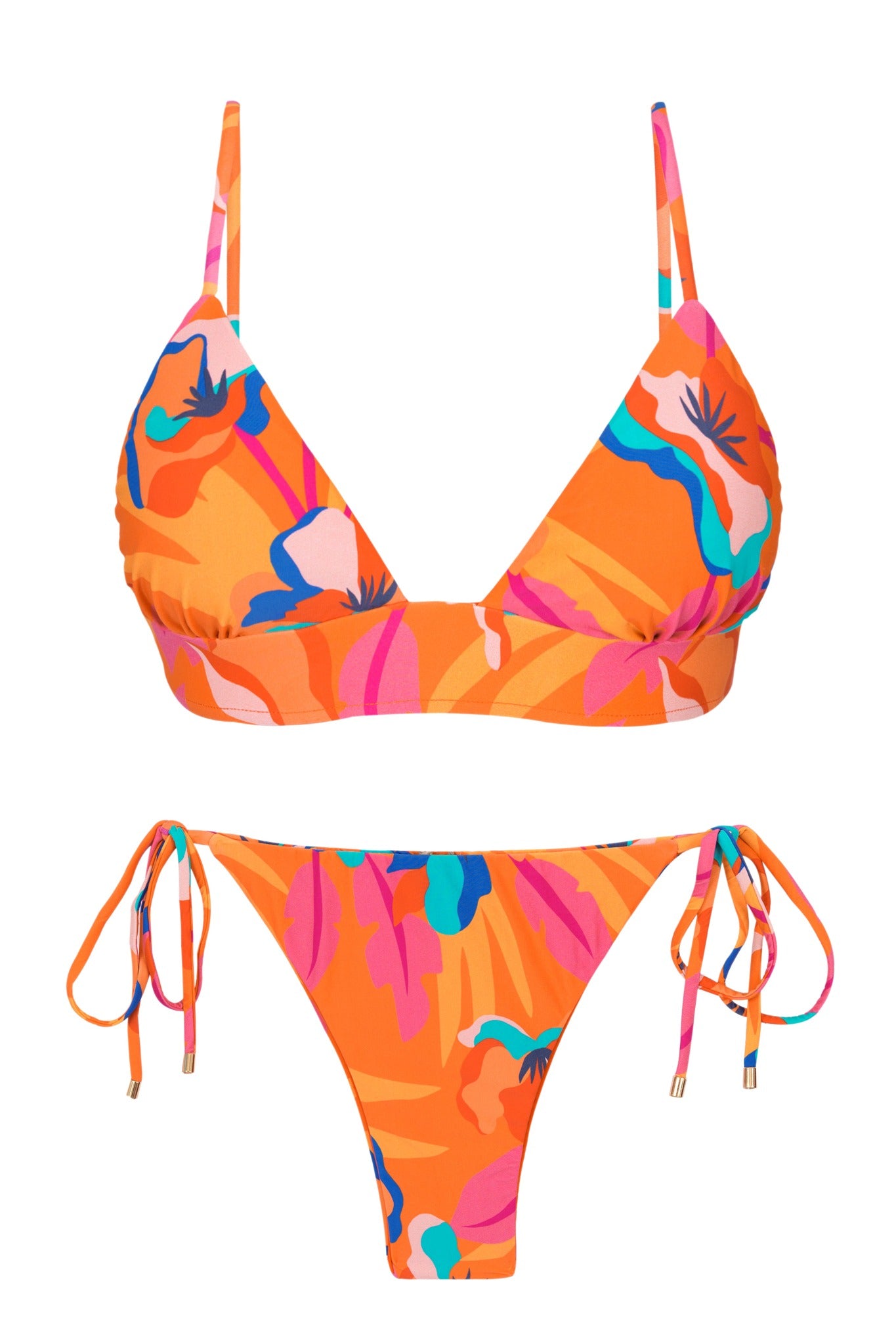 Product Front: Rio De Sol Set Set Orange-Bloom Tri-Cos Ibiza