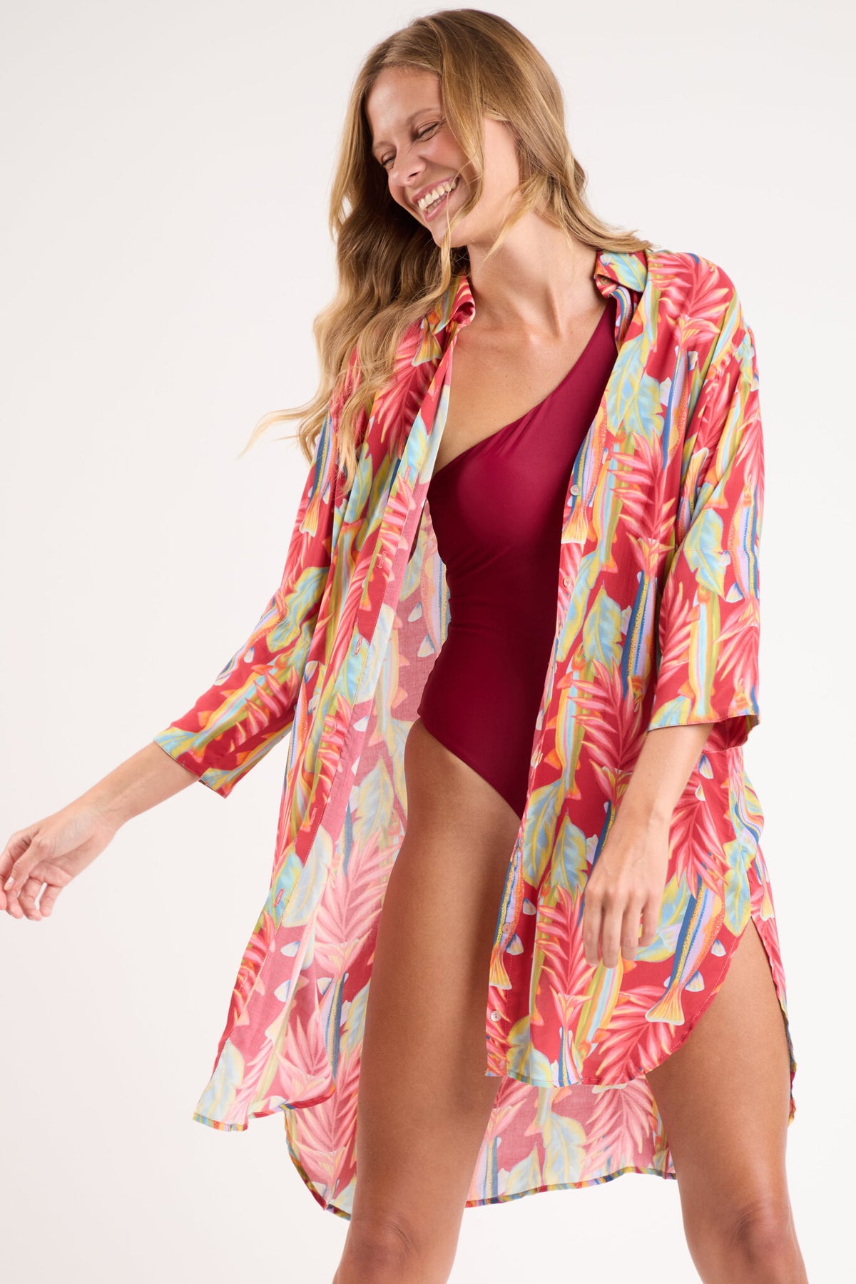 Image 06: Rio De Sol Shirtdress Sea-Bloom Chemise Gabriele