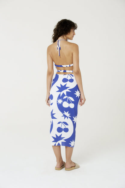 Image 06: Blueman Beach Skirt Bottom Set Cerise