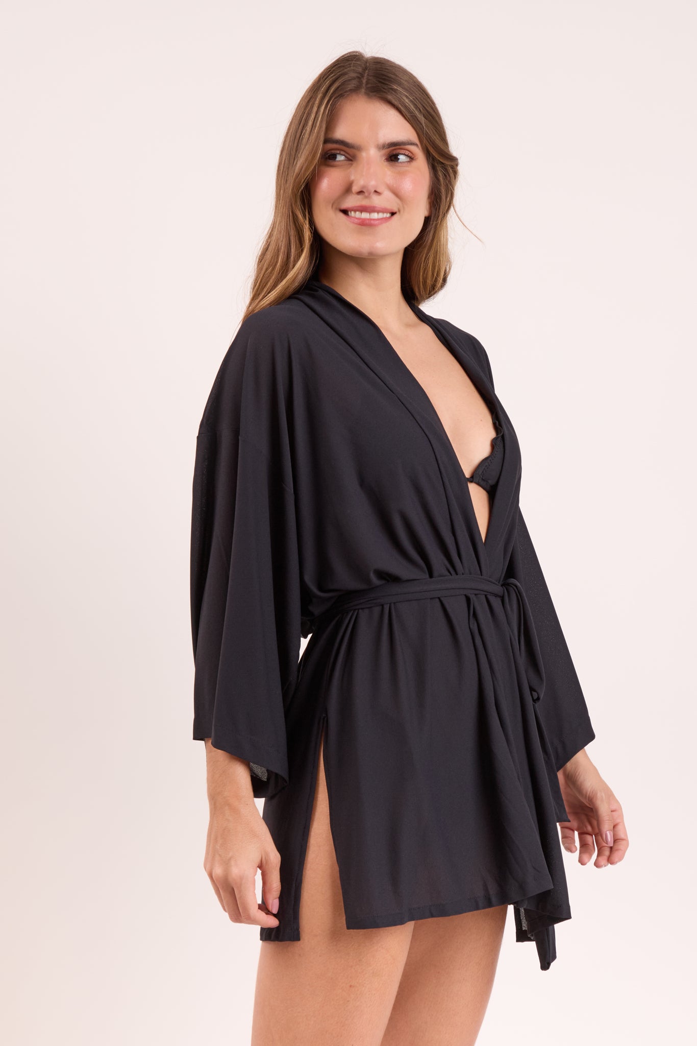 Image 03: Rio De Sol Kaftans / Cover Ups Black Kimono