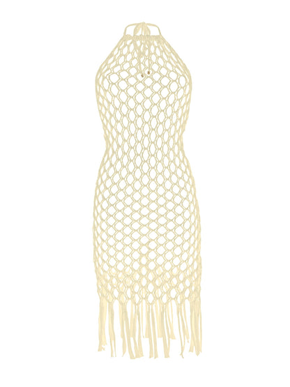 Product Front: Rio De Sol Midi Dress Offwhite Serena Dress