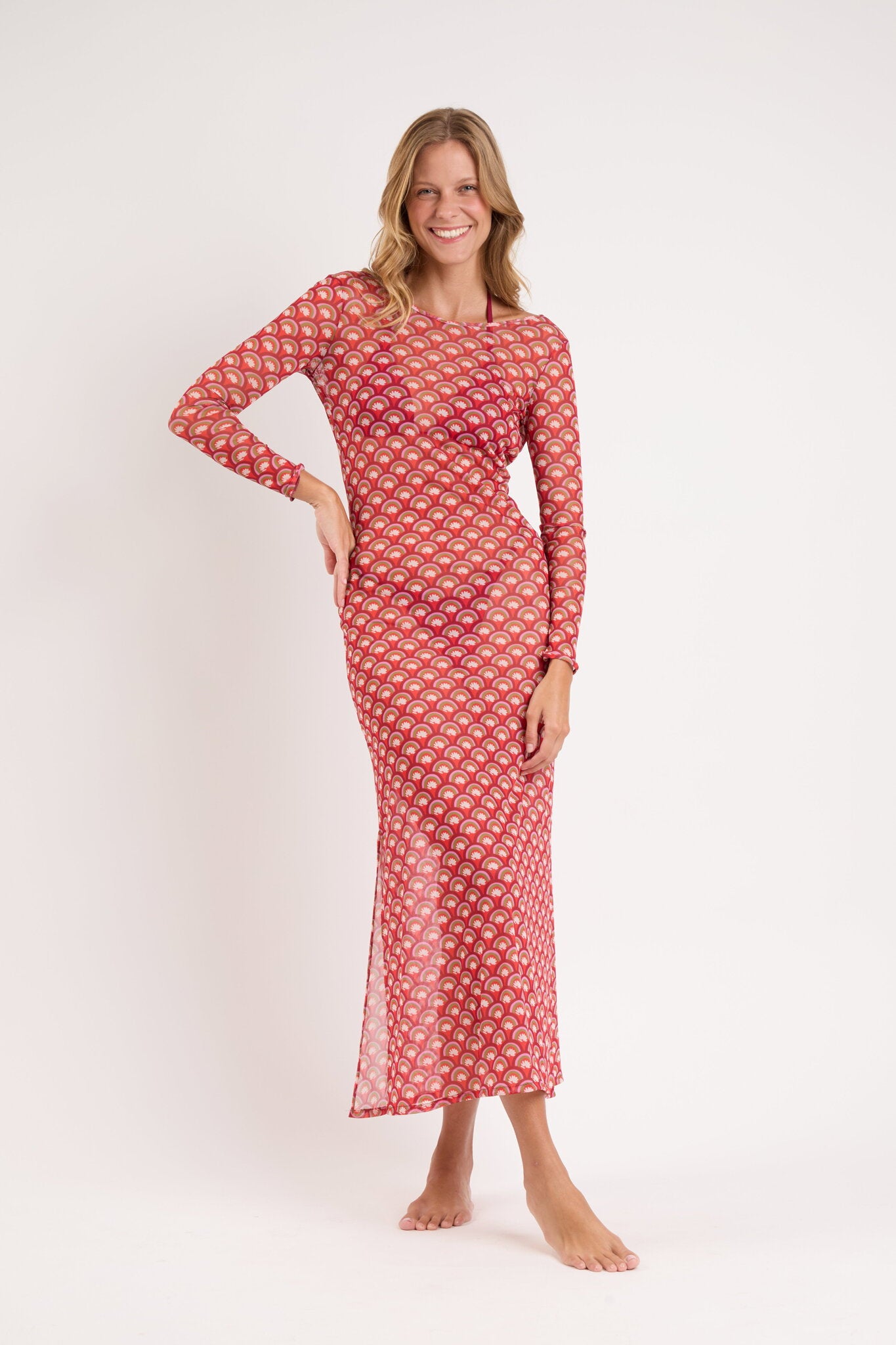 Image 06: Rio De Sol Maxi Dresses Floral-Scales Dress Lucy
