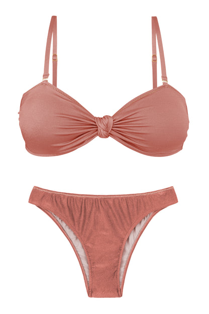 Product Front: Rio De Sol Set Set Shimmer-Copper Bandeau-Joy Essential