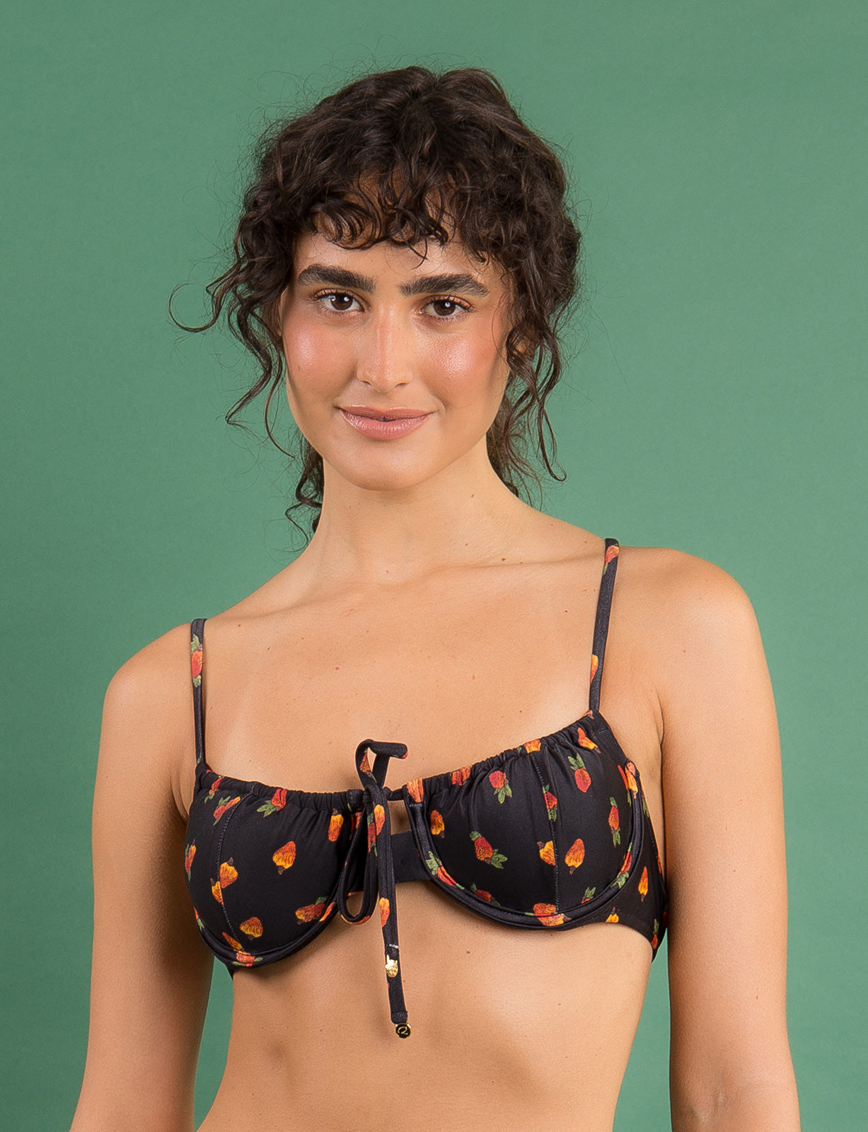 Image 10: Rio De Sol Top Top Cashew Balconet-Tie