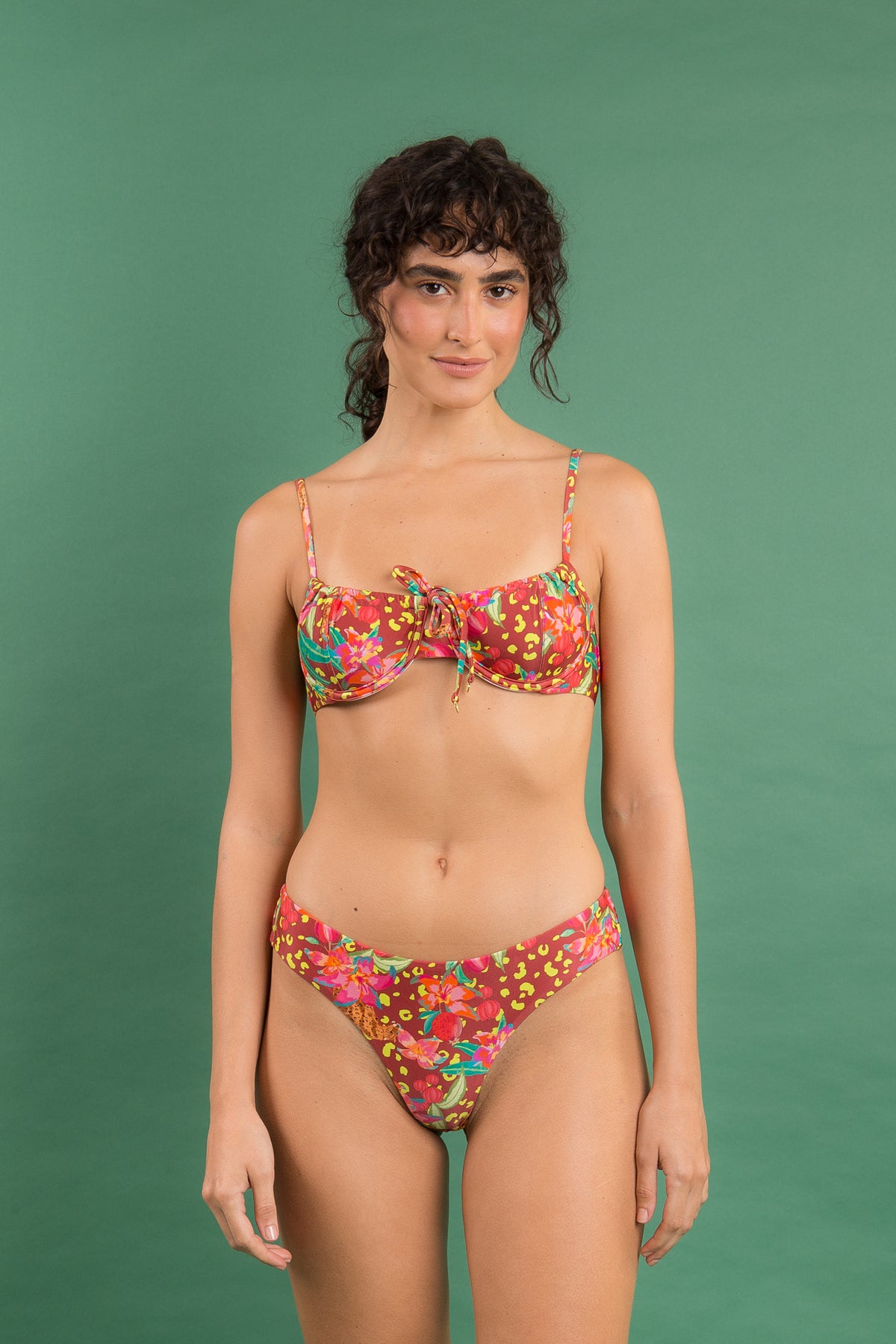 Image 08: Rio De Sol Two Piece Swimwear Set Tropics Balconet-Tie Ciao