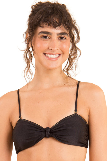 Gallery: Rio De Sol Top Top Shimmer-Black Bandeau-Joy