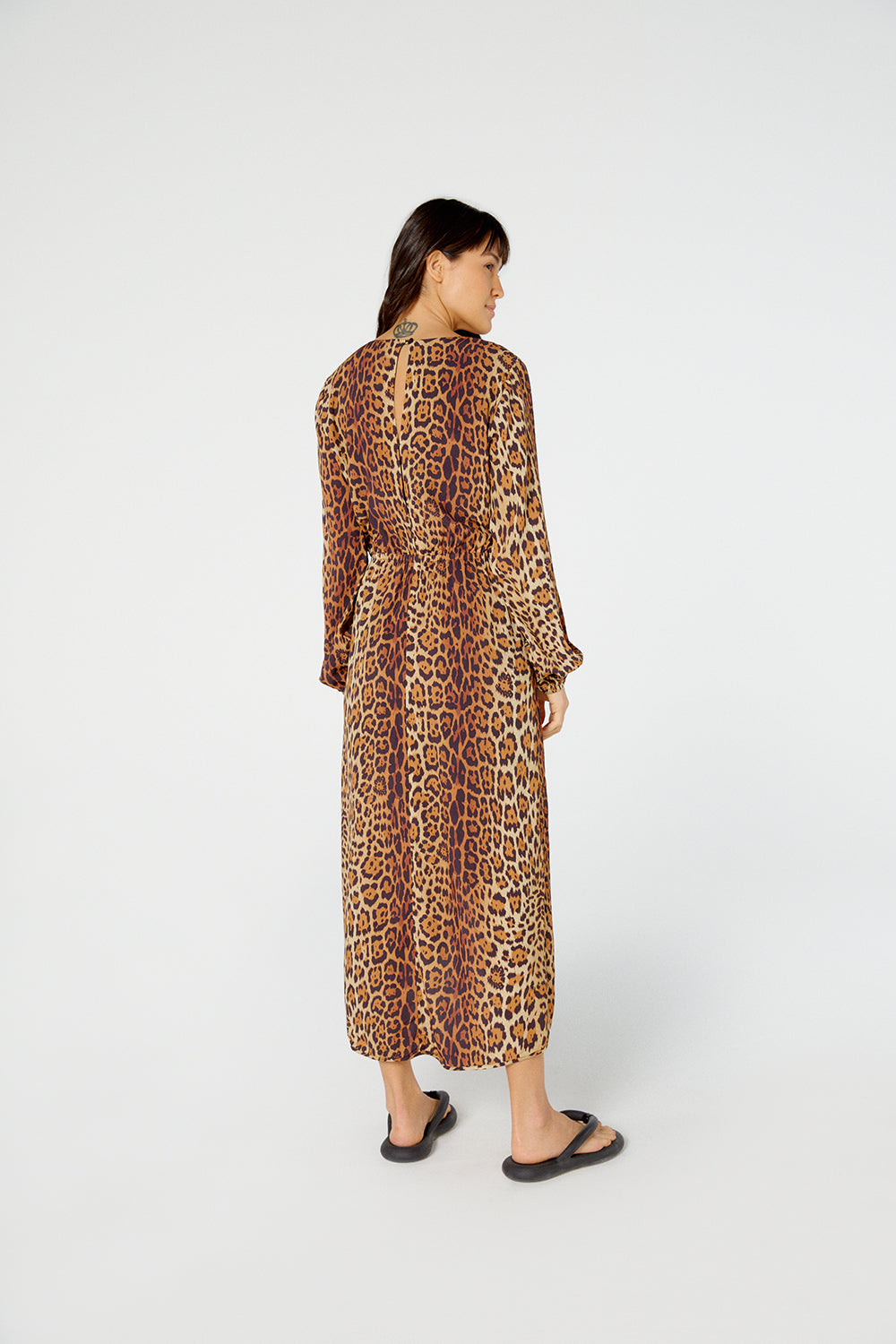 Image 05: Blueman Maxi Dresses Vestido Midi Manga Vivian Pintada