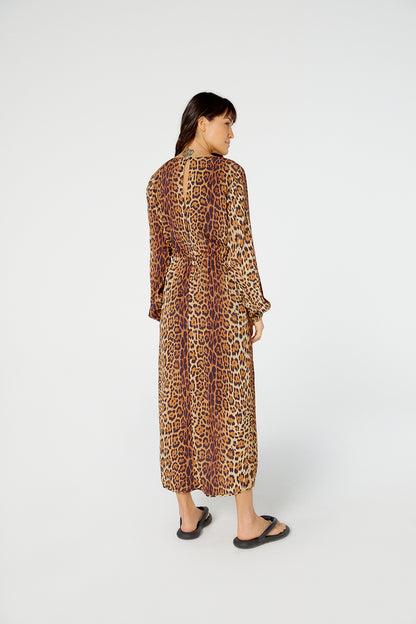 Image 05: Blueman Maxi Dresses Vestido Midi Manga Vivian Pintada