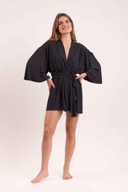 Image 06: Rio De Sol Kaftans / Cover Ups Black Kimono