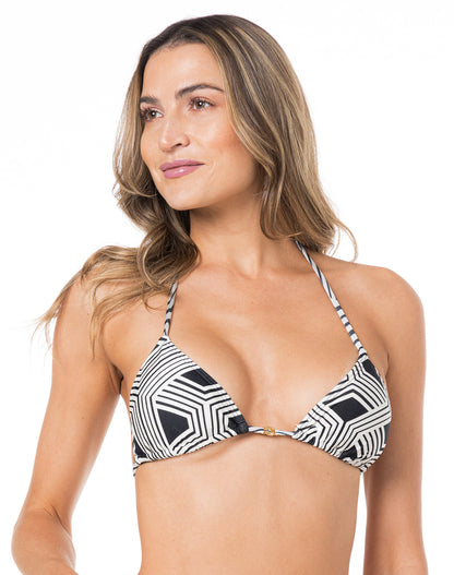 Gallery: Lua Morena Top Top Cortininha Rolote Grafismo Preto