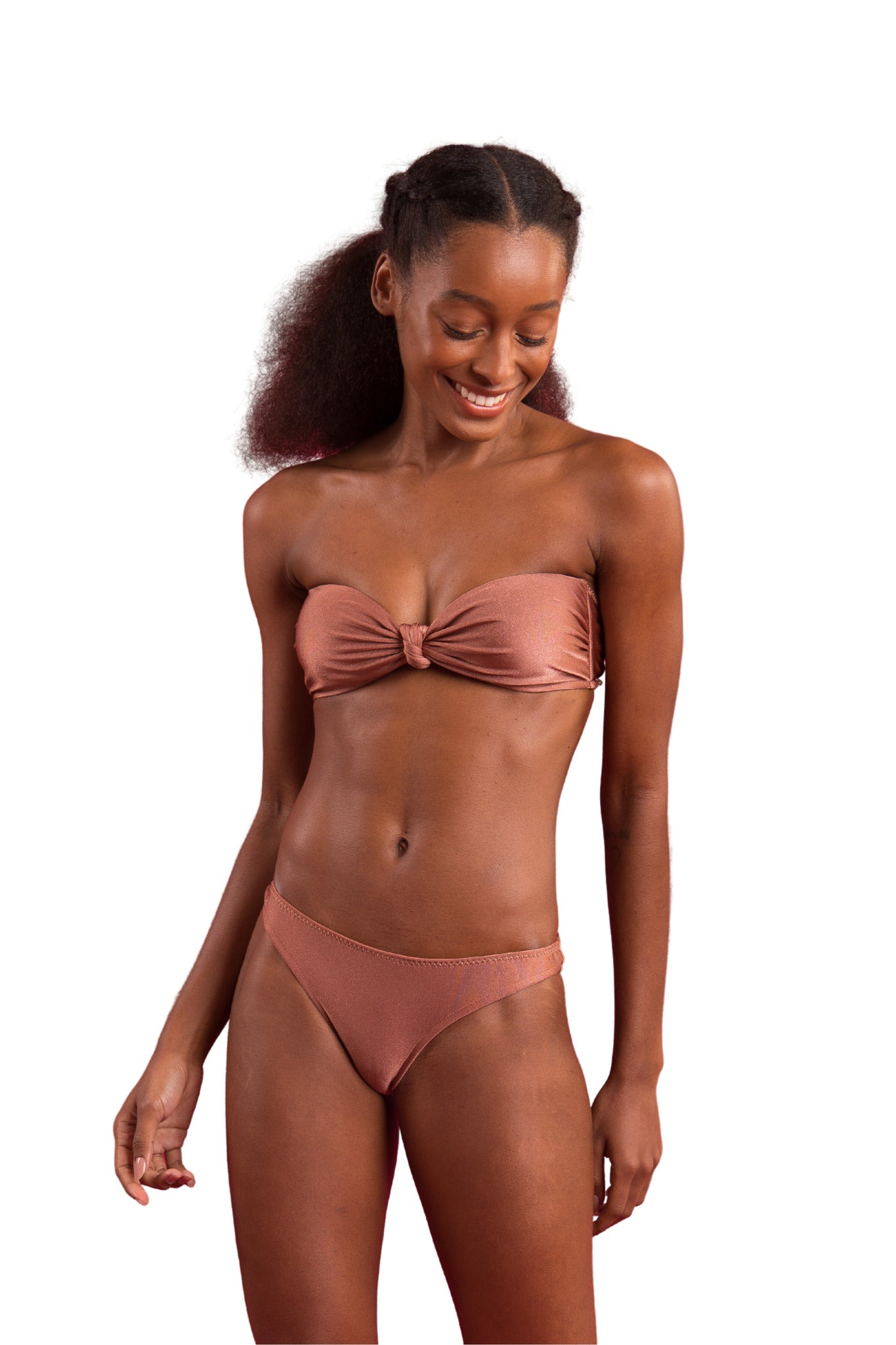 Image 04: Rio De Sol Set Set Shimmer-Copper Bandeau-Joy Essential