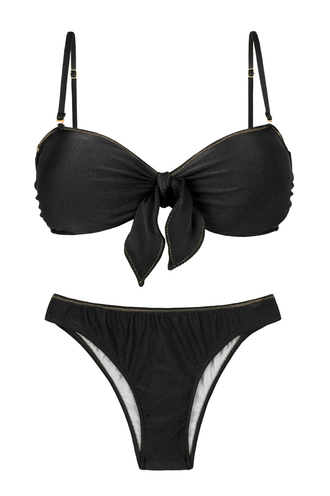 Product Front: Rio De Sol Set Set Shimmer-Black Bandeau-No Essential