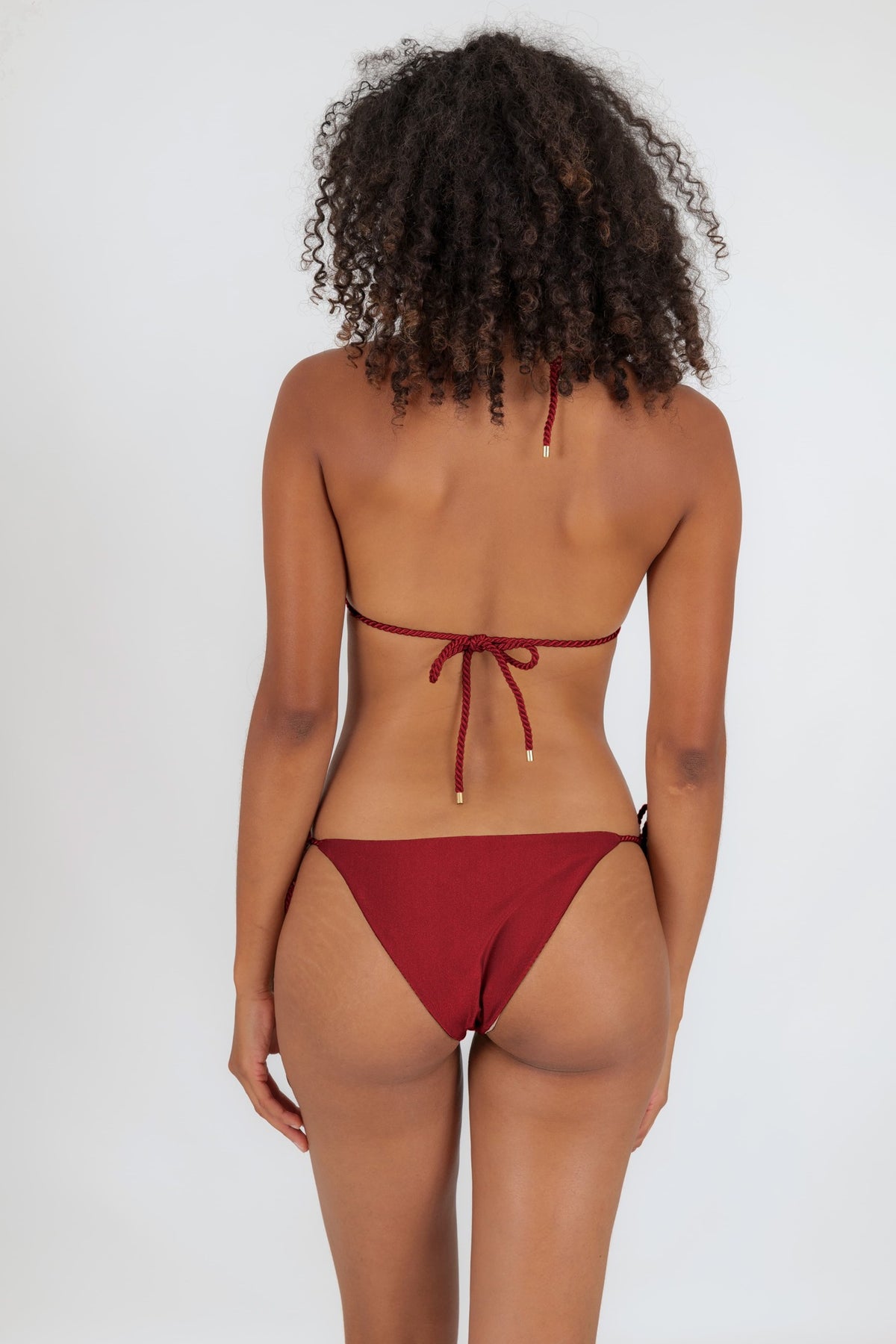 Model Back: Rio De Sol Two Piece Swimwear Set Shimmer-Divino Tri-Rope Ibiza-Rope