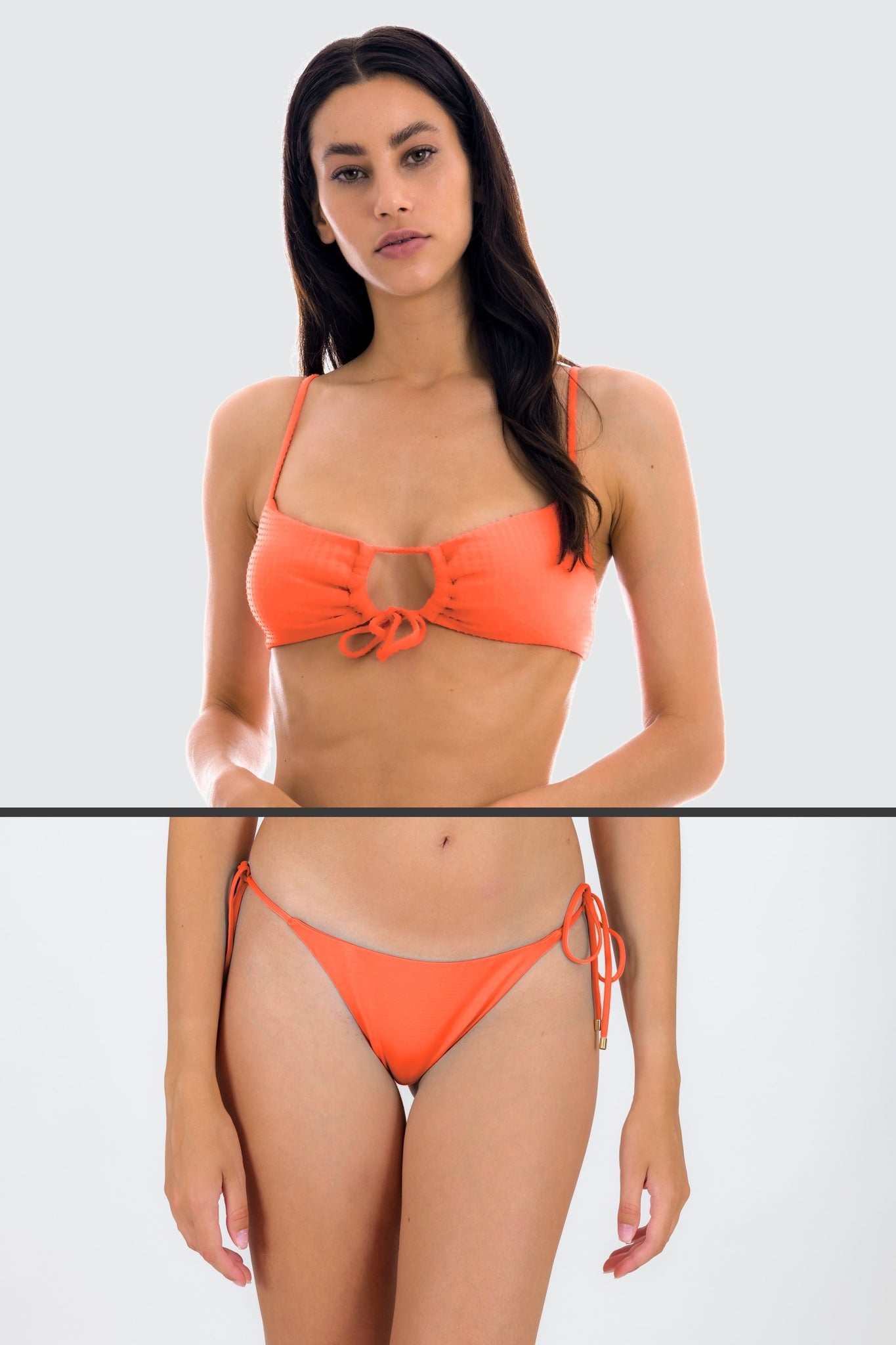 Model Front: Rio De Sol Set Set Light-Peach Mila Ibiza