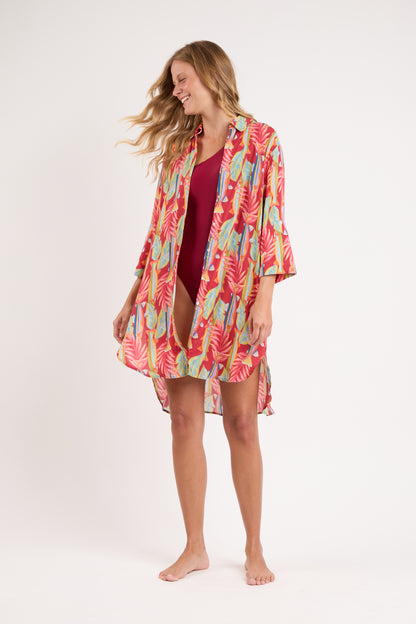Image 04: Rio De Sol Shirtdress Sea-Bloom Chemise Gabriele