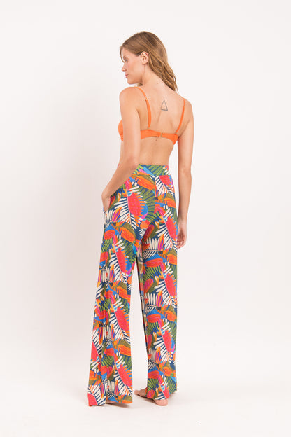 Image 09: Rio De Sol Beach Trousers Jungle Wide Pants