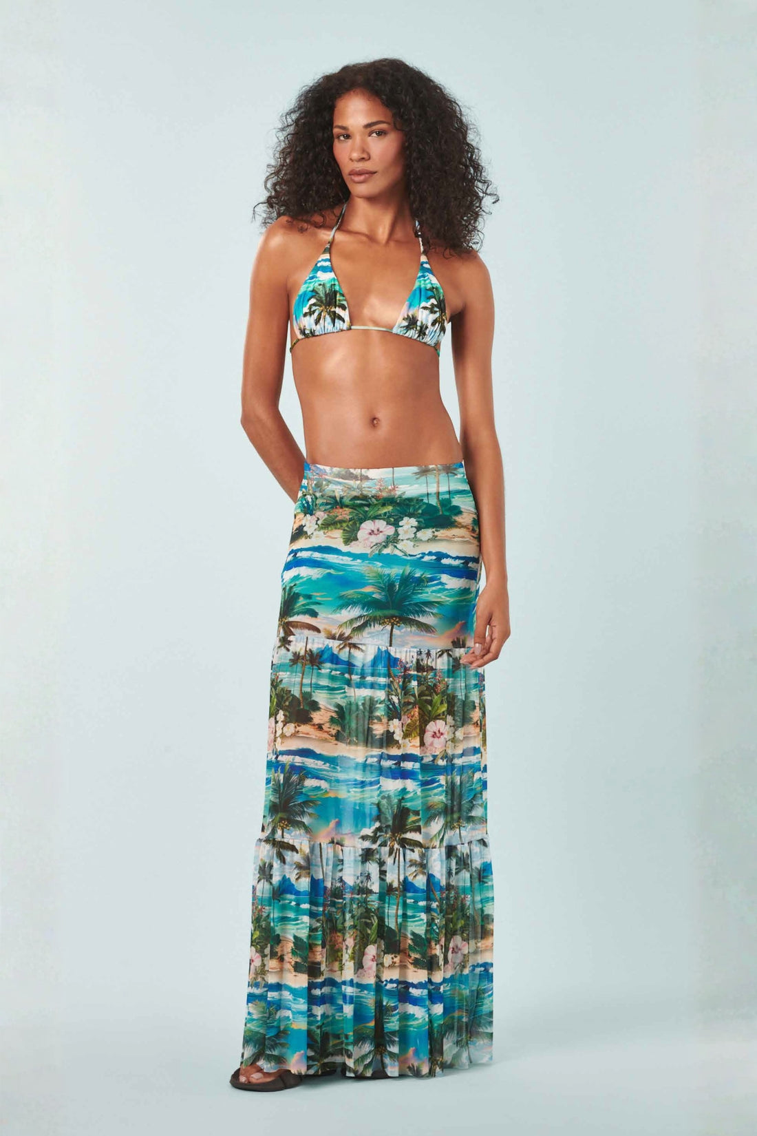Model Front: Blueman Beach Skirt Havai-Rio Long Skirt