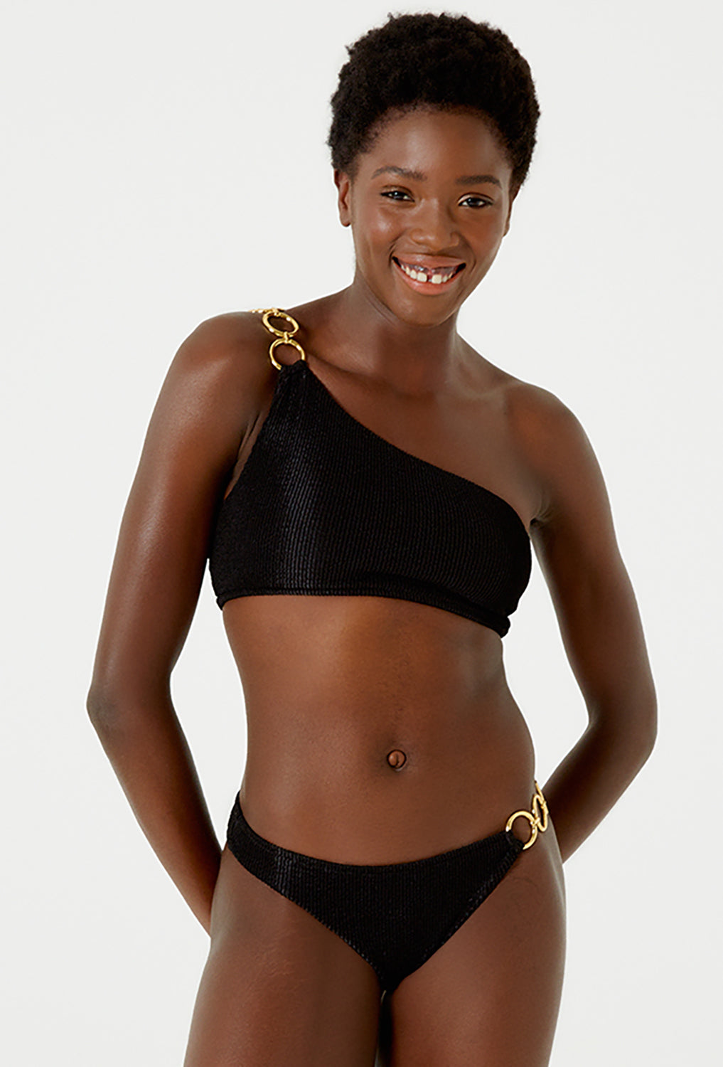 Gallery: Blueman Two Piece Swimwear Textura Wavy Shine Preto