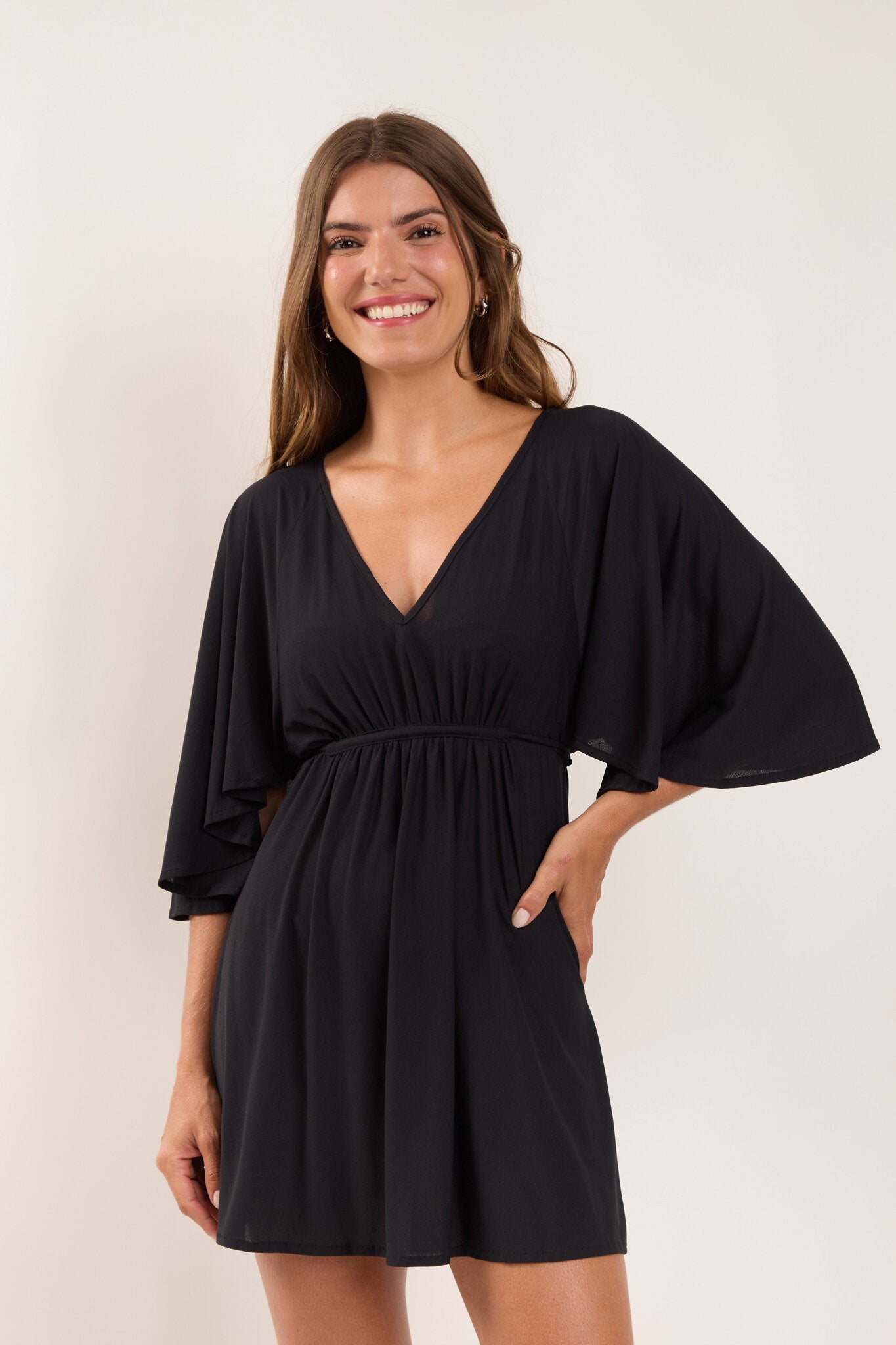 Image 04: Rio De Sol Mini Dress Black Mini Dress