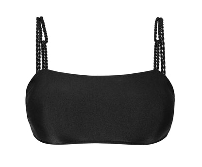 Product Front: Rio De Sol Top Top Shimmer-Black Bandeau-Reto
