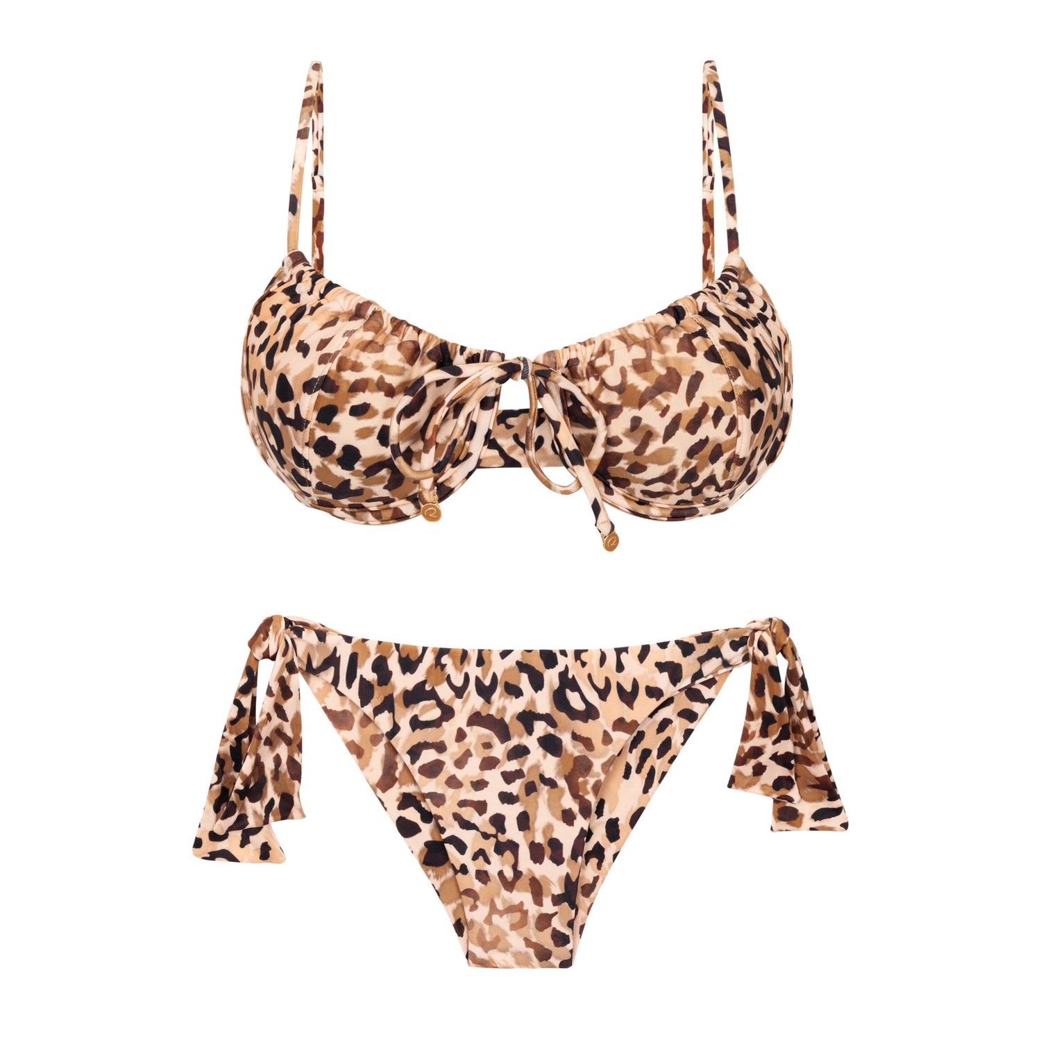 Product Front: Rio De Sol Set Set Leopard Balconet-Tie Italy