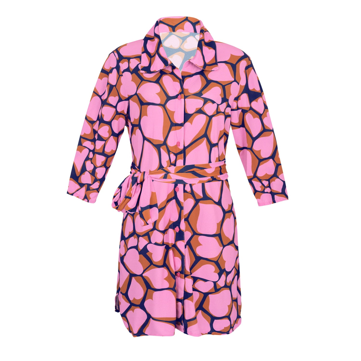 Product Front: Rio De Sol Shirtdress Amore-Pink Chemise