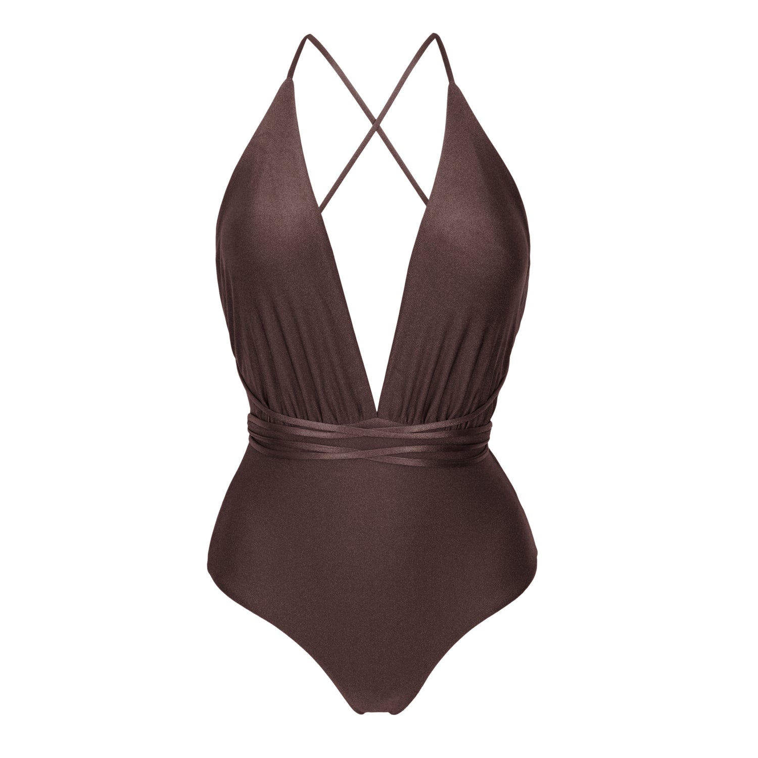 Product Front: Rio De Sol One-Piece Shimmer-Coffee New Vegas