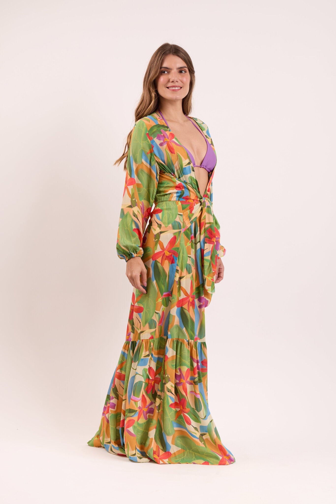long tropical dresses Tropical Long White Dress Be Sunset