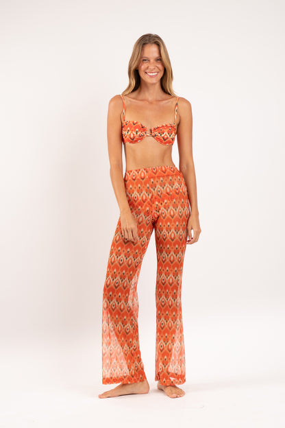 Model Front: Rio De Sol Beach Trousers Maracai Pants Lana