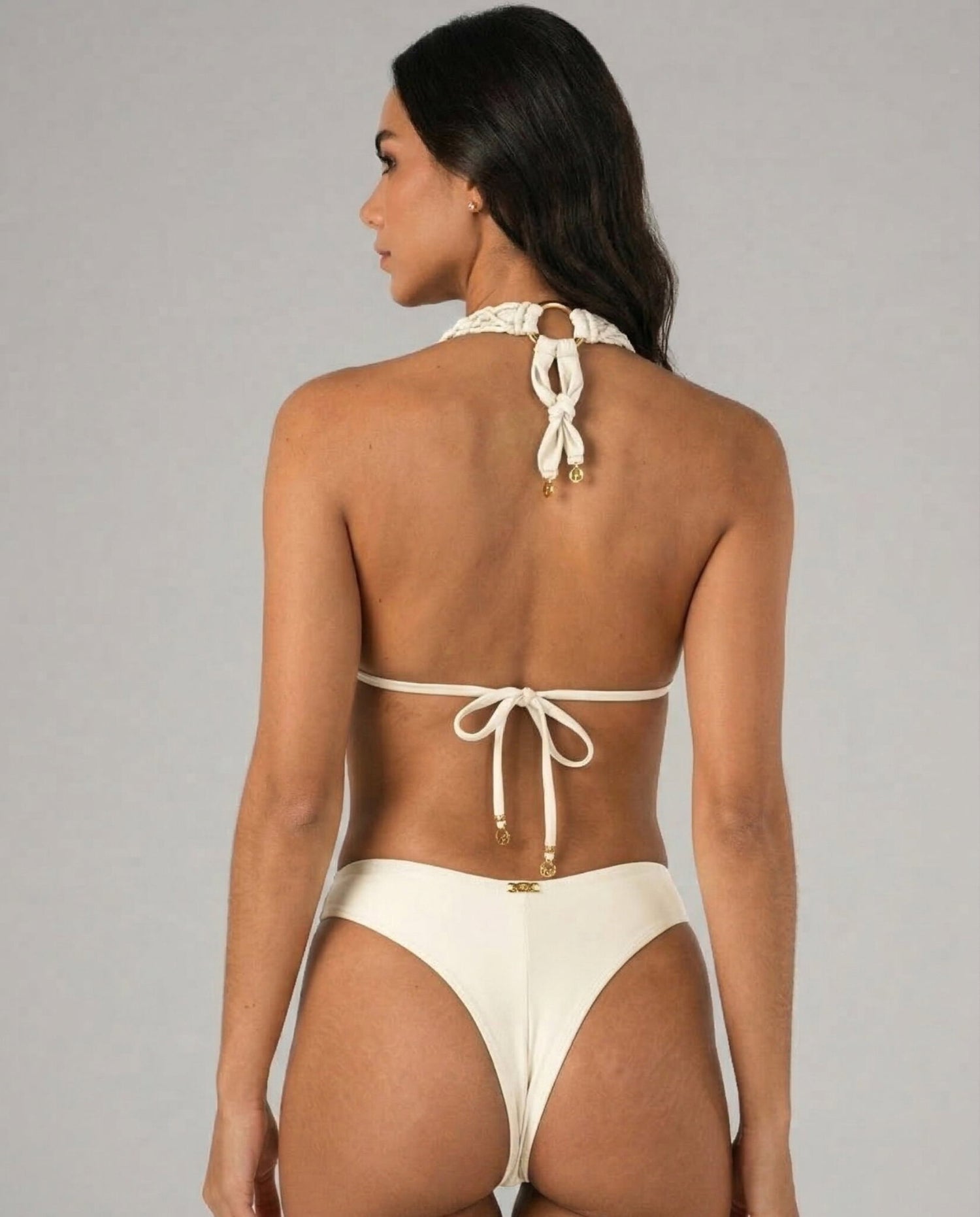 Model Back: Lua Morena Bottom Bottom Areia Fio-Dobrado