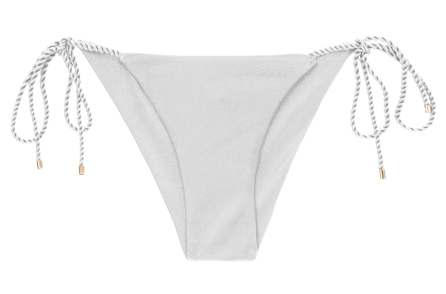 Product Front: Rio De Sol Bottom Bottom Shimmer-White Cheeky-Rope