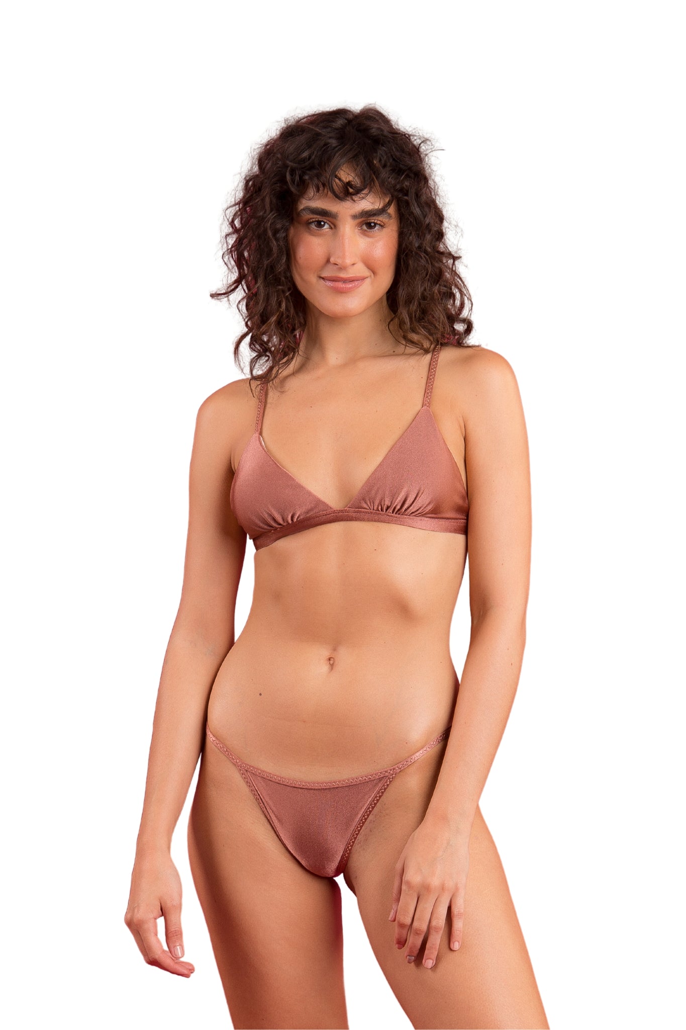 Model Front: Rio De Sol Top Top Shimmer-Copper Tri-Fixo
