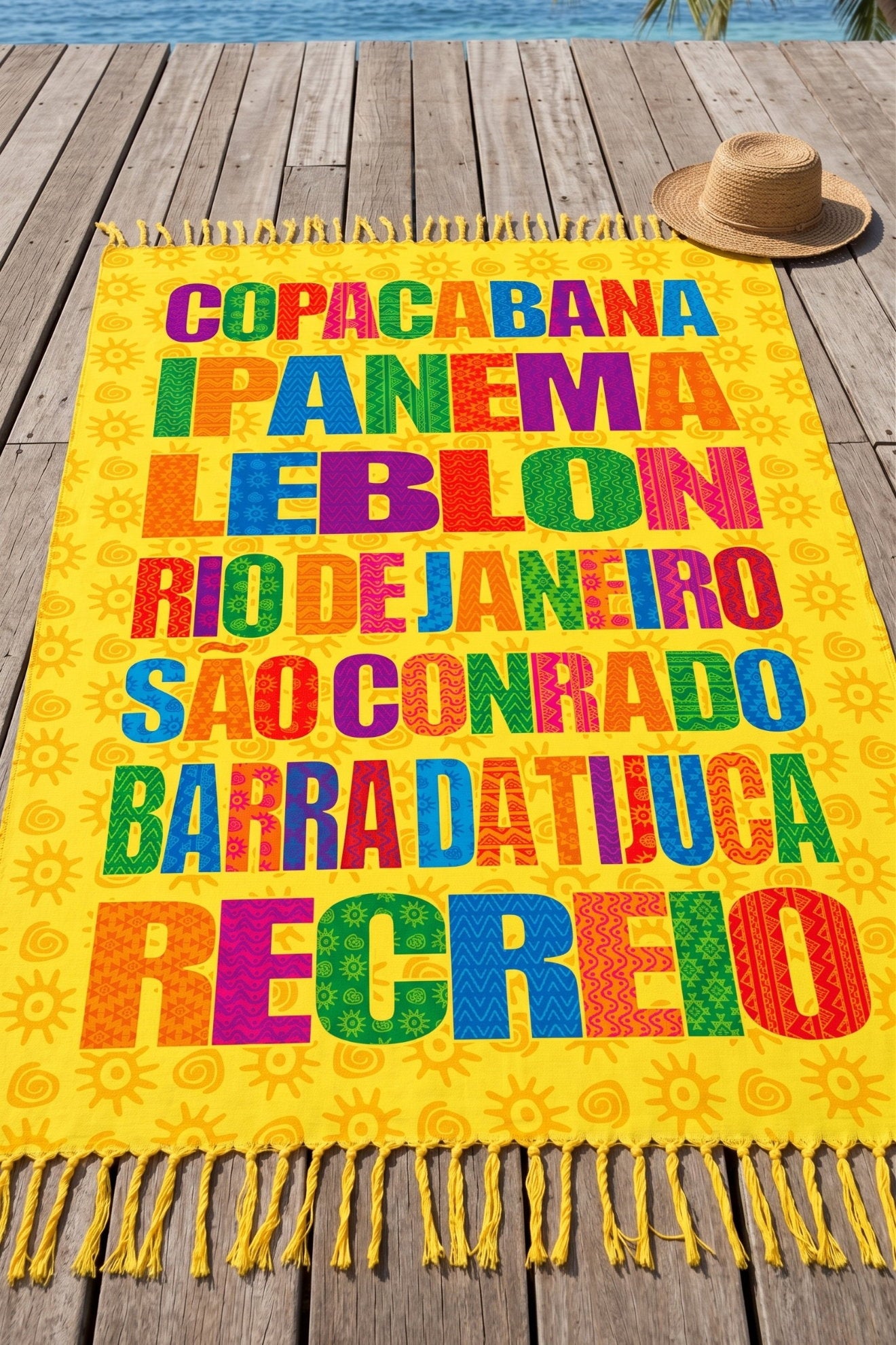 Product Front: Bali Blue Pareo Canga Praias Rio Amarela