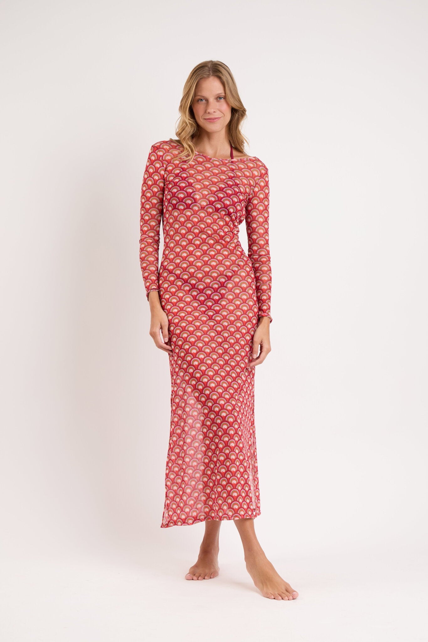Image 05: Rio De Sol Maxi Dresses Floral-Scales Dress Lucy